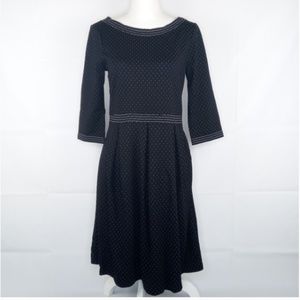 NWT Max Studio Black Polka Dot Dress, Sz L